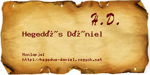 Hegedűs Dániel névjegykártya